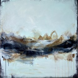 Bitter Darkness IV by Alison Britton-Paterson - Original Painting on Box Canvas sized 39x39 inches. Available from Whitewall Galleries